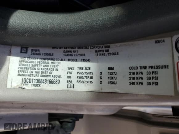 ✅ 2004 Chevrolet Colorado 1SB LS Z85 • VIN: 1GCDT136848166689 • Лот: 49976055. Опубликован ранее на Copart с пробегом 207 205 миль. Бесплатный доступ к архиву аукционных продаж из США и подробный отчёт об истории автомобиля на DreamBid. Изображение 12.