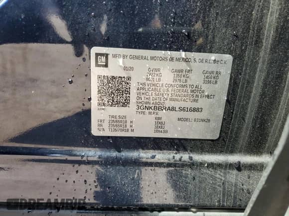 2020 Chevrolet Blazer LT z VIN 3GNKBBRA8LS616883, wystawiony jako Copart lot #71817144 z przebiegiem 76 621 mil mil oraz Szkoda całkowita • Salvage title. Historia ofert i sprzedaży dostępna na DreamBid. Obrazek 14.