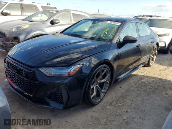 ✅ 2024 Audi RS 7 performance • VIN: WUAPDBF29RN901331 • Lot: 77010814. Listed on Copart with Not provided. Free auction sales archive from the USA and detailed vehicle history report at DreamBid. Image 1.