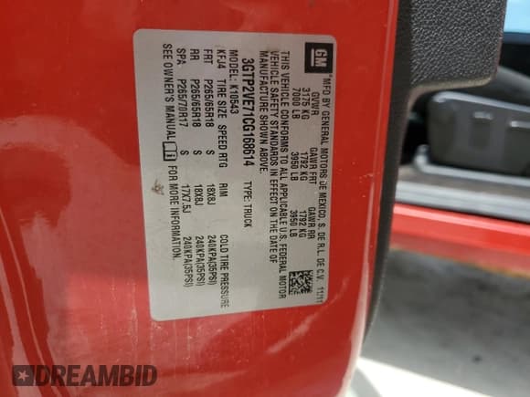 ✅ 2012 GMC Sierra 1500 SLE • VIN: 3GTP2VE71CG168614 • Lot: 61145925. Listed on Copart with 205,046 mi. Free auction sales archive from the USA and detailed vehicle history report at DreamBid. Image 12.