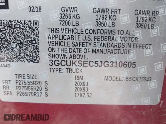 ✅ 2018 Chevrolet Silverado 1500 LTZ • VIN: 3GCUKSEC5JG310605 • Lot: 43000684. Wystawiony na IAAI z przebiegiem 220 485 mil. Bezpłatny archiwum sprzedaży aukcyjnych z USA i szczegółowy raport historii pojazdu na DreamBid. Zdjęcie 9.