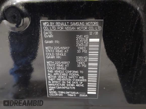 ✅ 2019 Nissan Rogue SV • VIN: KNMAT2MV1KP527178 • Лот: 43257513. Опубликован ранее на IAAI с пробегом 74 080 миль. Бесплатный доступ к архиву аукционных продаж из США и подробный отчёт об истории автомобиля на DreamBid. Изображение 9.