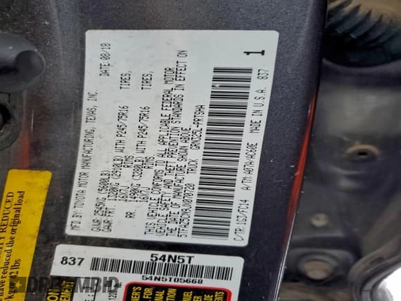 ✅ 2018 Toyota Tacoma TRD Sport • VIN: 5TFAZ5CN9JX070720 • Lot: 94886935. Listed on Copart with 122,692 mi. Free auction sales archive from the USA and detailed vehicle history report at DreamBid. Image 12.