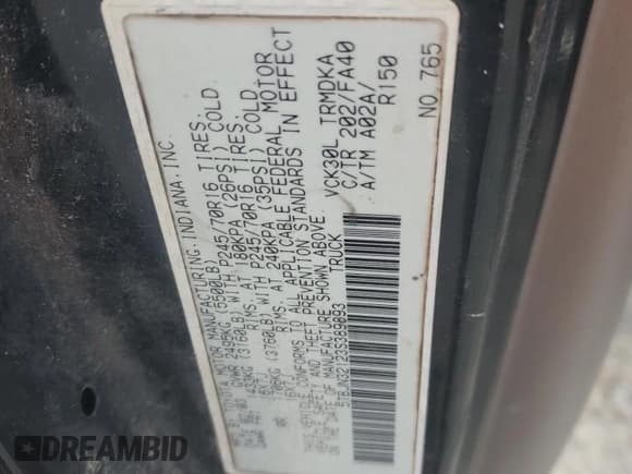 ✅ 2003 Toyota Tundra • VIN: 5TBJN32123S389893 • Lot: 67191215. Listed on Copart with Not provided. Free auction sales archive from the USA and detailed vehicle history report at DreamBid. Image 12.