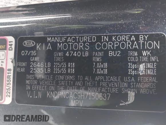 ✅ 2017 Kia Sportage EX • VIN: KNDPNCAC9H7150637 • Lot: 43574176. Wystawiony na IAAI z przebiegiem 111 315 mil. Bezpłatny archiwum sprzedaży aukcyjnych z USA i szczegółowy raport historii pojazdu na DreamBid. Zdjęcie 9.