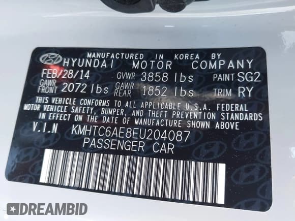 ✅ 2014 Hyundai Veloster Turbo • VIN: KMHTC6AE8EU204087 • Lot: 42105907. Wystawiony na IAAI z przebiegiem 21 685 mil. Bezpłatny archiwum sprzedaży aukcyjnych z USA i szczegółowy raport historii pojazdu na DreamBid. Zdjęcie 9.