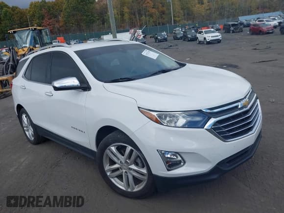 ✅ 2020 Chevrolet Equinox Premier • VIN: 3GNAXPEX7LS587591 • Lot: 43527189. Wystawiony na IAAI z przebiegiem 45 364 mil. Bezpłatny archiwum sprzedaży aukcyjnych z USA i szczegółowy raport historii pojazdu na DreamBid. Zdjęcie 1.