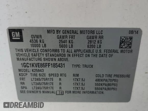 ✅ 2015 Chevrolet Silverado 2500HD LT • VIN: 1GC1KVE86FF185431 • Лот: 56038575. Опубликован ранее на Copart с пробегом Не указан. Бесплатный доступ к архиву аукционных продаж из США и подробный отчёт об истории автомобиля на DreamBid. Изображение 12.