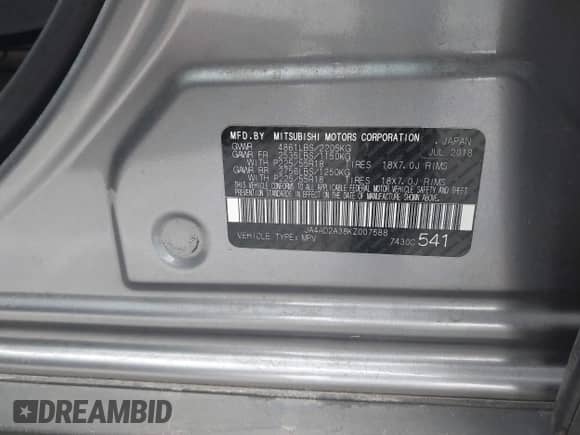 2019 Mitsubishi Outlander ES z VIN JA4AD2A38KZ007588, wystawiony jako IAAI lot #43095792 z przebiegiem 86 053 mil mil oraz . Historia ofert i sprzedaży dostępna na DreamBid. Obrazek 9.