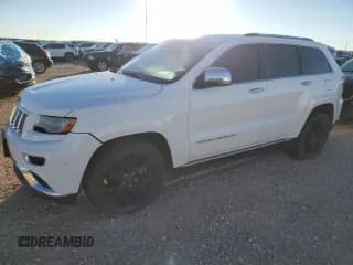 ✅ 2014 Jeep Grand Cherokee Summit • VIN: 1C4RJFJT1EC406889 • Lot: 87266965. Listed on Copart with 106,215 mi. Free auction sales archive from the USA and detailed vehicle history report at DreamBid. Image 1.