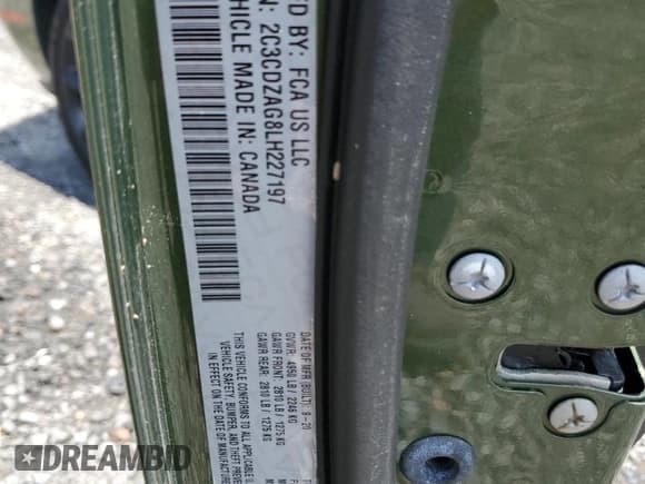 ✅ 2020 Dodge Challenger SXT • VIN: 2C3CDZAG8LH227197 • Lot: 55081094. Wystawiony na Copart z przebiegiem 46 646 mil. Bezpłatny archiwum sprzedaży aukcyjnych z USA i szczegółowy raport historii pojazdu na DreamBid. Zdjęcie 12.