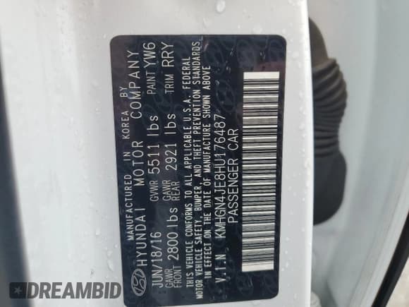 ✅ 2017 Genesis G80 3.8L • VIN: KMHGN4JE8HU176487 • Лот: 58164225. Опубликован ранее на Copart с пробегом 47 052 миль. Бесплатный доступ к архиву аукционных продаж из США и подробный отчёт об истории автомобиля на DreamBid. Изображение 12.