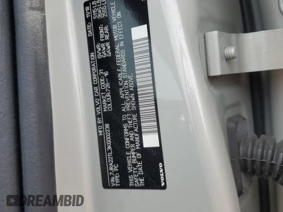 ✅ 2019 Volvo S60 Inscription • VIN: 7JRA22TL3KG002238 • Lot: 57070445. Listed on Copart with 73,245 mi. Free auction sales archive from the USA and detailed vehicle history report at DreamBid. Image 13.