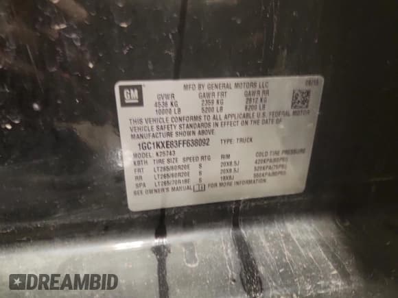 ✅ 2015 Chevrolet Silverado 2500HD High Country • VIN: 1GC1KXE83FF638092 • Лот: 92230045. Опубликован ранее на Copart с пробегом Не указан. Бесплатный доступ к архиву аукционных продаж из США и подробный отчёт об истории автомобиля на DreamBid. Изображение 12.