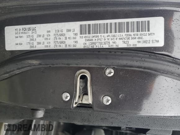 ✅ 2016 Ram 1500 Tradesman • VIN: 1C6RR6FT7GS136729 • Lot: 90368705. Listed on Copart with 268,875 mi. Free auction sales archive from the USA and detailed vehicle history report at DreamBid. Image 12.