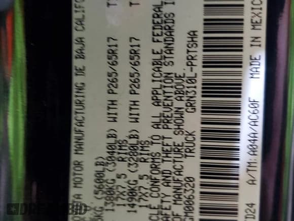 ✅ 2016 Toyota Tacoma SR5 • VIN: 3TMDZ5BN7GM006320 • Lot: 81449085. Wystawiony na Copart z przebiegiem 217 039 mil. Bezpłatny archiwum sprzedaży aukcyjnych z USA i szczegółowy raport historii pojazdu na DreamBid. Zdjęcie 12.