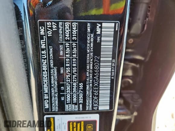 ✅ 2016 Mercedes-Benz GL 450 • VIN: 4JGDF6EEXGA668072 • Лот: 93120025. Опубликован ранее на Copart с пробегом 101 561 миль. Бесплатный доступ к архиву аукционных продаж из США и подробный отчёт об истории автомобиля на DreamBid. Изображение 13.