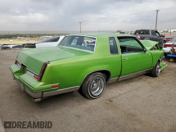 ✅ 1981 Oldsmobile Cutlass • VIN: 1G3AR47F1BR483296 • Lot: 76765774. Listed on Copart with 34,550 mi. Free auction sales archive from the USA and detailed vehicle history report at DreamBid. Image 3.