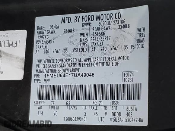 ✅ 2007 Ford Explorer Eddie Bauer • VIN: 1FMEU64E17UA49046 • Lot: 92089375. Wystawiony na Copart z przebiegiem 199 267 mil. Bezpłatny archiwum sprzedaży aukcyjnych z USA i szczegółowy raport historii pojazdu na DreamBid. Zdjęcie 13.