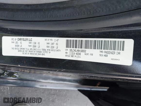 ✅ 2008 Dodge Avenger SE • VIN: 1B3LC46J48N168932 • Лот: 41470782. Опубликован ранее на IAAI с пробегом 196 845 миль. Бесплатный доступ к архиву аукционных продаж из США и подробный отчёт об истории автомобиля на DreamBid. Изображение 9.