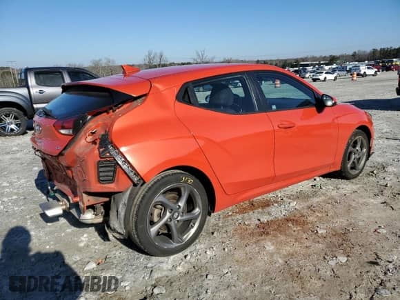 2019 Hyundai Veloster Premium z VIN KMHTG6AF6KU016600, wystawiony jako Copart lot #88659075 z przebiegiem 98 404 mil mil oraz Szkoda całkowita • Salvage title. Historia ofert i sprzedaży dostępna na DreamBid. Obrazek 3.