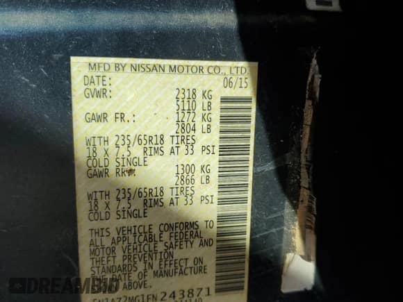 ✅ 2015 Nissan Murano SL • VIN: 5N1AZ2MG1FN243871 • Lot: 90884915. Listed on Copart with 145,152 mi miles. Access the free auction sales archive from the USA and view a detailed vehicle history report at DreamBid. Image 13.