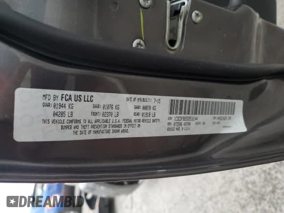 ✅ 2016 Dodge Dart SXT • VIN: 1C3CDFBB2GD516144 • Лот: 91184475. Опубликован ранее на Copart с пробегом 161 415 миль. Бесплатный доступ к архиву аукционных продаж из США и подробный отчёт об истории автомобиля на DreamBid. Изображение 13.