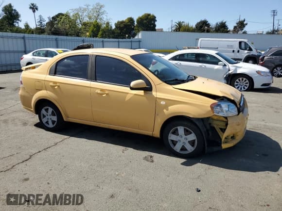 ✅ 2007 Chevrolet Aveo LS • VIN: KL1TD56647B073694 • Lot: 52380625. Wystawiony na Copart z przebiegiem 145 511 mil. Bezpłatny archiwum sprzedaży aukcyjnych z USA i szczegółowy raport historii pojazdu na DreamBid. Zdjęcie 4.