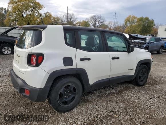 ✅ 2018 Jeep Renegade Sport • VIN: ZACCJAAB6JPG70373 • Lot: 82501985. Listed on Copart with 107,006 mi. Free auction sales archive from the USA and detailed vehicle history report at DreamBid. Image 3.