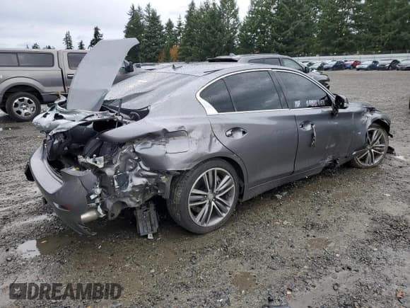 ✅ 2015 Infiniti Q50 • VIN: JN1BV7AR9FM398796 • Лот: 91339845. Опубликован ранее на Copart с пробегом 80 300 миль. Бесплатный доступ к архиву аукционных продаж из США и подробный отчёт об истории автомобиля на DreamBid. Изображение 3.