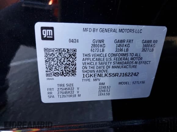 ✅ 2024 GMC Acadia FWD Denali • VIN: 1GKENLKS5RJ162242 • Лот: 86259825. Опубликован ранее на Copart с пробегом 17 478 миль. Бесплатный доступ к архиву аукционных продаж из США и подробный отчёт об истории автомобиля на DreamBid. Изображение 14.