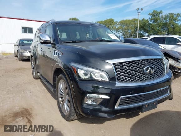 ✅ 2016 Infiniti QX80 • VIN: JN8AZ2NE9G9123090 • Lot: 43019726. Listed on IAAI with 95,027 mi. Free auction sales archive from the USA and detailed vehicle history report at DreamBid. Image 1.