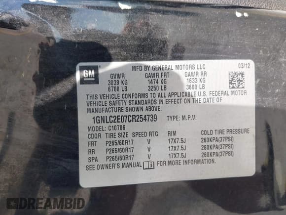 ✅ 2012 Chevrolet Tahoe Commercial • VIN: 1GNLC2E07CR254739 • Lot: 42956854. Wystawiony na IAAI z przebiegiem 207 574 mil. Bezpłatny archiwum sprzedaży aukcyjnych z USA i szczegółowy raport historii pojazdu na DreamBid. Zdjęcie 9.