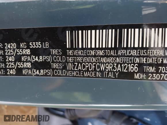 2024 Dodge Hornet R/T z VIN ZACPDFCW9R3A12166, wystawiony jako IAAI lot #42382866 z przebiegiem 17 442 mil mil oraz . Historia ofert i sprzedaży dostępna na DreamBid. Obrazek 9.