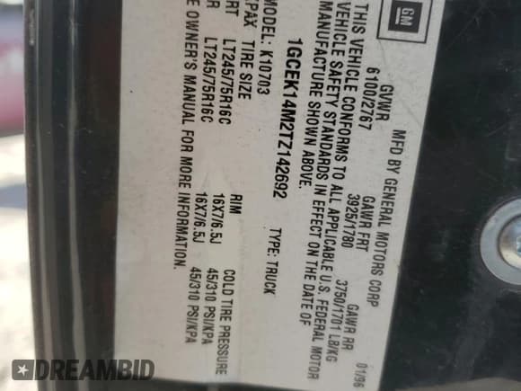 ✅ 1996 Chevrolet Silverado 1500 • VIN: 1GCEK14M2TZ142692 • Лот: 87411355. Опубликован ранее на Copart с пробегом 141 919 миль. Бесплатный доступ к архиву аукционных продаж из США и подробный отчёт об истории автомобиля на DreamBid. Изображение 12.