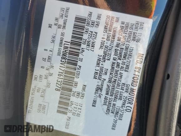 ✅ 2007 Lincoln Town Car Designer Series • VIN: 1LNHM83V17Y613278 • Лот: 76785354. Опубликован ранее на Copart с пробегом 189 681 миль. Бесплатный доступ к архиву аукционных продаж из США и подробный отчёт об истории автомобиля на DreamBid. Изображение 12.