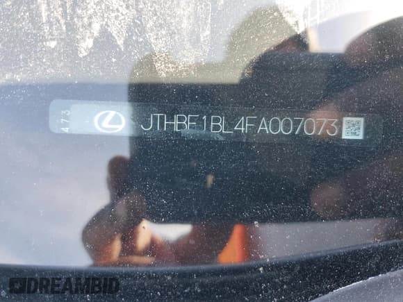 ✅ 2015 Lexus GS 350 • VIN: JTHBE1BL4FA007073 • Lot: 45731925. Listed on Copart with 145,473 mi. Free auction sales archive from the USA and detailed vehicle history report at DreamBid. Image 12.