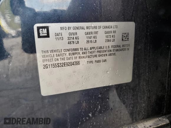 ✅ 2014 Chevrolet Impala LTZ • VIN: 2G1155S32E9204766 • Лот: 73136284. Опубликован ранее на Copart с пробегом 125 439 миль. Бесплатный доступ к архиву аукционных продаж из США и подробный отчёт об истории автомобиля на DreamBid. Изображение 12.