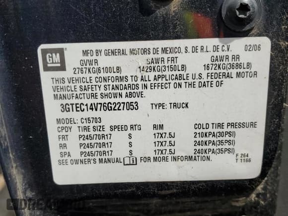 ✅ 2006 GMC Sierra 1500 Work Truck • VIN: 3GTEC14V76G227053 • Лот: 68764685. Опубликован ранее на Copart с пробегом Не указан. Бесплатный доступ к архиву аукционных продаж из США и подробный отчёт об истории автомобиля на DreamBid. Изображение 12.