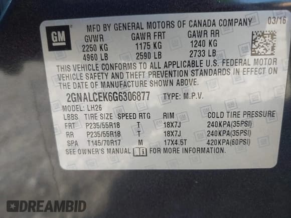 ✅ 2016 Chevrolet Equinox LT • VIN: 2GNALCEK6G6306877 • Лот: 43446830. Опубликован ранее на IAAI с пробегом 44 064 миль. Бесплатный доступ к архиву аукционных продаж из США и подробный отчёт об истории автомобиля на DreamBid. Изображение 9.