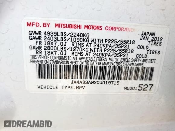 ✅ 2012 Mitsubishi Outlander SE • VIN: JA4AS3AWXCU019715 • Lot: 81110145. Wystawiony na Copart z przebiegiem 132 637 mil. Bezpłatny archiwum sprzedaży aukcyjnych z USA i szczegółowy raport historii pojazdu na DreamBid. Zdjęcie 14.