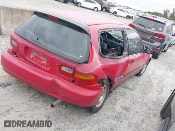 ✅ 1994 Honda Civic CX • VIN: 2HGEH2368RH504946 • Lot: 41836669. Listed on IAAI with 185,795 mi. Free auction sales archive from the USA and detailed vehicle history report at DreamBid. Image 4.