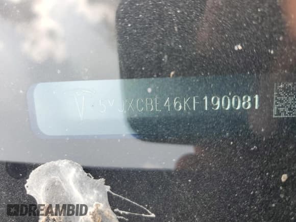 ✅ 2019 Tesla Model X P100D • VIN: 5YJXCBE46KF190081 • Lot: 57635265. Listed on Copart with Not provided. Free auction sales archive from the USA and detailed vehicle history report at DreamBid. Image 12.