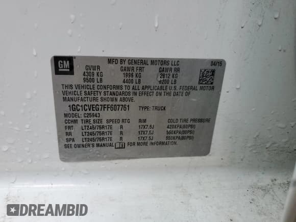 ✅ 2015 Chevrolet Silverado 2500HD LT • VIN: 1GC1CVEG7FF607761 • Lot: 83392844. Wystawiony na Copart z przebiegiem 353 226 mil. Bezpłatny archiwum sprzedaży aukcyjnych z USA i szczegółowy raport historii pojazdu na DreamBid. Zdjęcie 12.