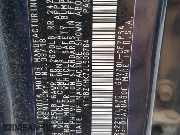 ✅ 2018 Toyota Camry XSE • VIN: 4T1BZ1HK7JU506764 • Lot: 81489395. Wystawiony na Copart z przebiegiem 162 049 mil. Bezpłatny archiwum sprzedaży aukcyjnych z USA i szczegółowy raport historii pojazdu na DreamBid. Zdjęcie 12.