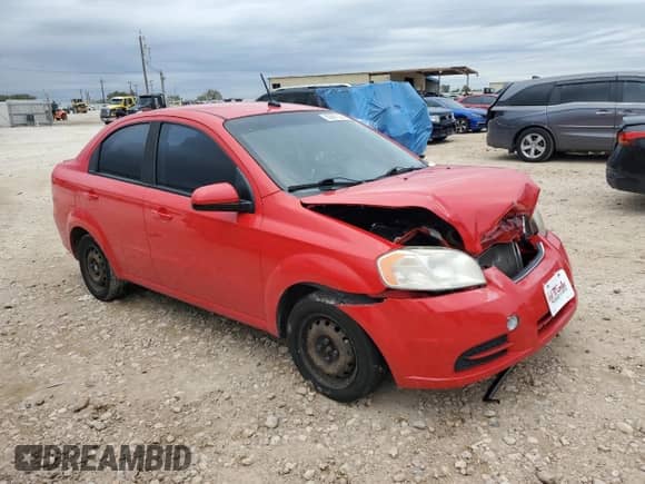 2010 Chevrolet Aveo 1LT z VIN KL1TD5DE9AB115052, wystawiony jako Copart lot #83867324 z przebiegiem Nie podano mil oraz Szkoda całkowita • Salvage title. Historia ofert i sprzedaży dostępna na DreamBid. Obrazek 4.