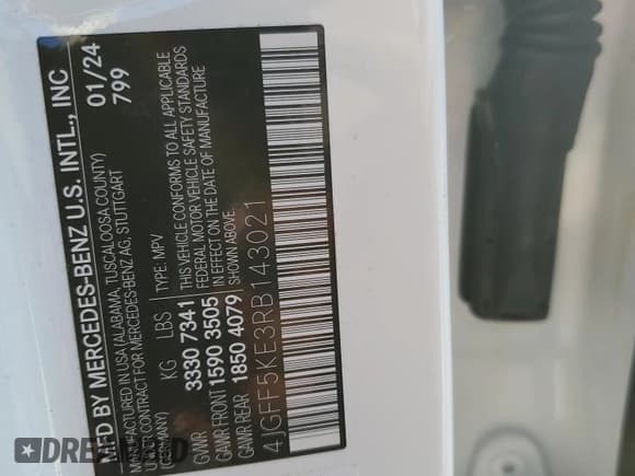 ✅ 2024 Mercedes-Benz GLS 450 • VIN: 4JGFF5KE3RB143021 • Lot: 66641995. Listed on Copart with 10,547 mi. Free auction sales archive from the USA and detailed vehicle history report at DreamBid. Image 13.