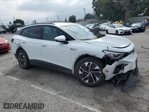 ✅ 2022 Volkswagen ID.4 Pro • VIN: WVGRMPE21NP072432 • Lot: 66491683. Listed on Copart with 7,371 mi. Free auction sales archive from the USA and detailed vehicle history report at DreamBid. Image 4.