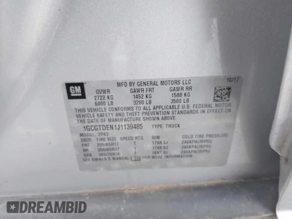 ✅ 2018 Chevrolet Colorado 4WD Z71 • VIN: 1GCGTDEN1J1139485 • Лот: 40330792. Опубликован ранее на IAAI с пробегом 107 078 миль. Бесплатный доступ к архиву аукционных продаж из США и подробный отчёт об истории автомобиля на DreamBid. Изображение 9.