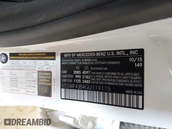 ✅ 2016 Mercedes-Benz C 300 • VIN: 55SWF4JB4GU119115 • Lot: 42258426. Wystawiony na IAAI z przebiegiem 88 765 mil. Bezpłatny archiwum sprzedaży aukcyjnych z USA i szczegółowy raport historii pojazdu na DreamBid. Zdjęcie 9.